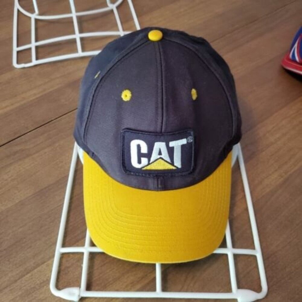Cyrk CAT Trucker Snapback Cap Black Yellow One Size Hat Vintage - Picture 4 of 8
